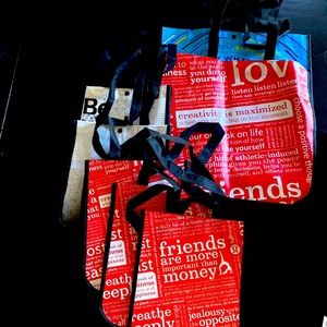 Lululemon reusable totes. 2 large, 5 small